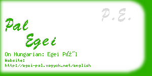 pal egei business card